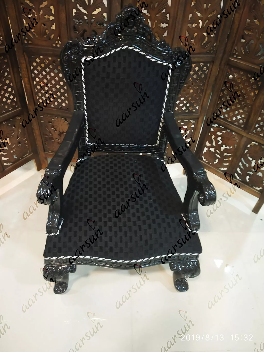 Dark finish Designer Chair view 4