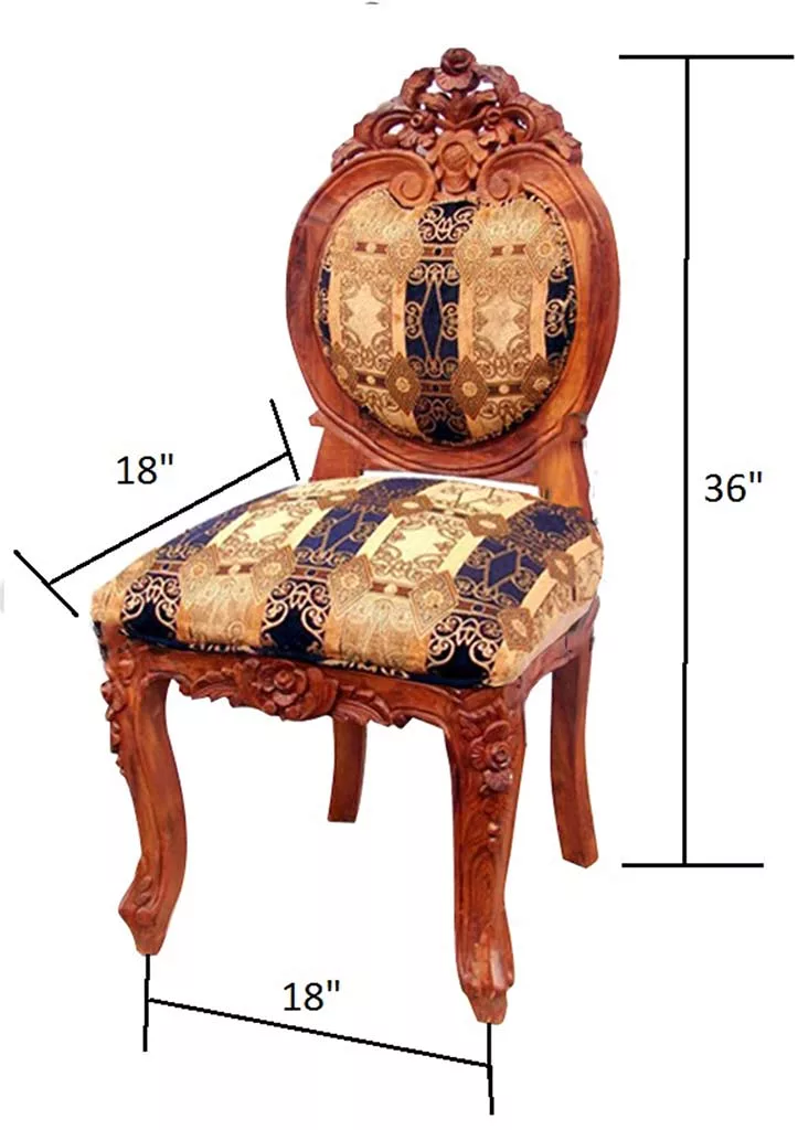 Natural Finish Dining chair view 4