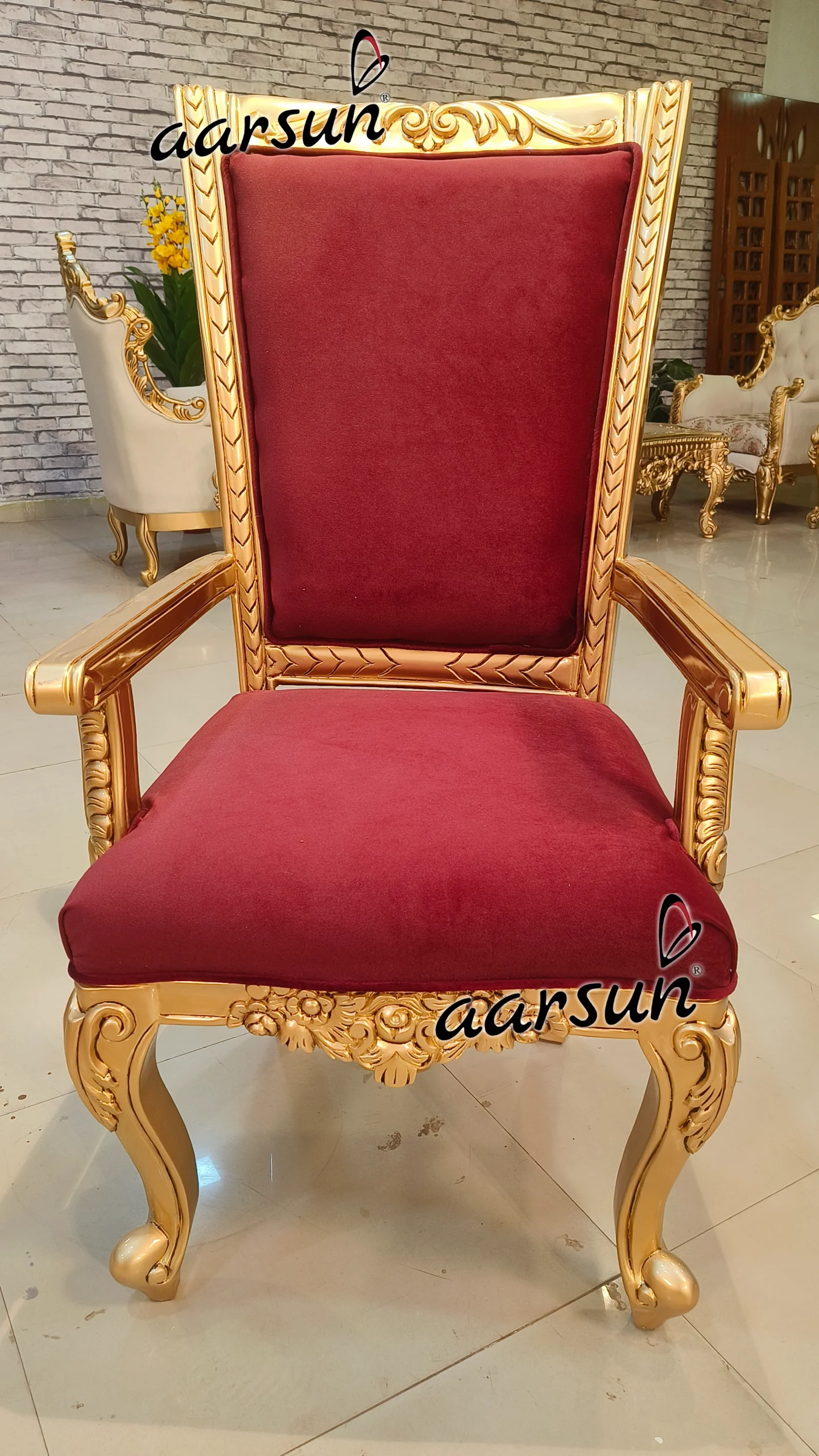 Premium Chair Set in Royal Red view 7