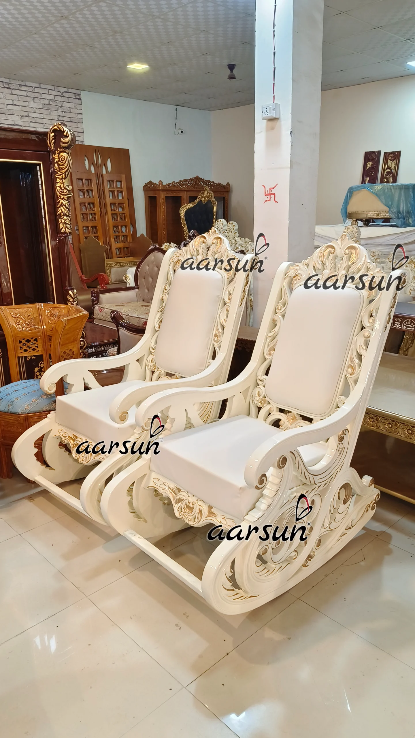 Rocking Chair in Teak Wood view 5