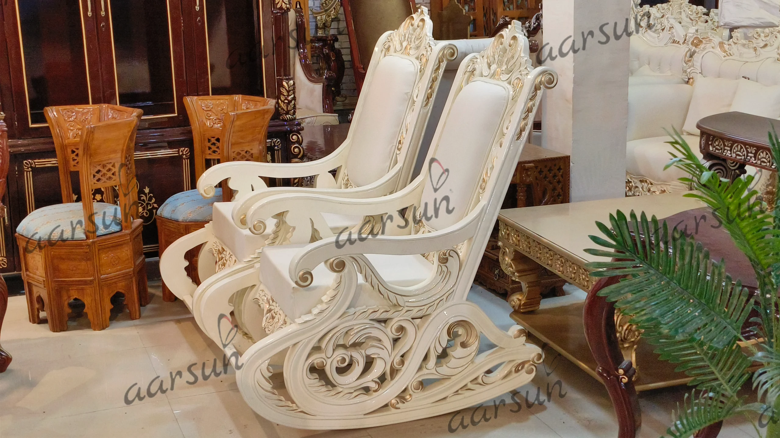 Rocking Chair in Teak Wood view 6