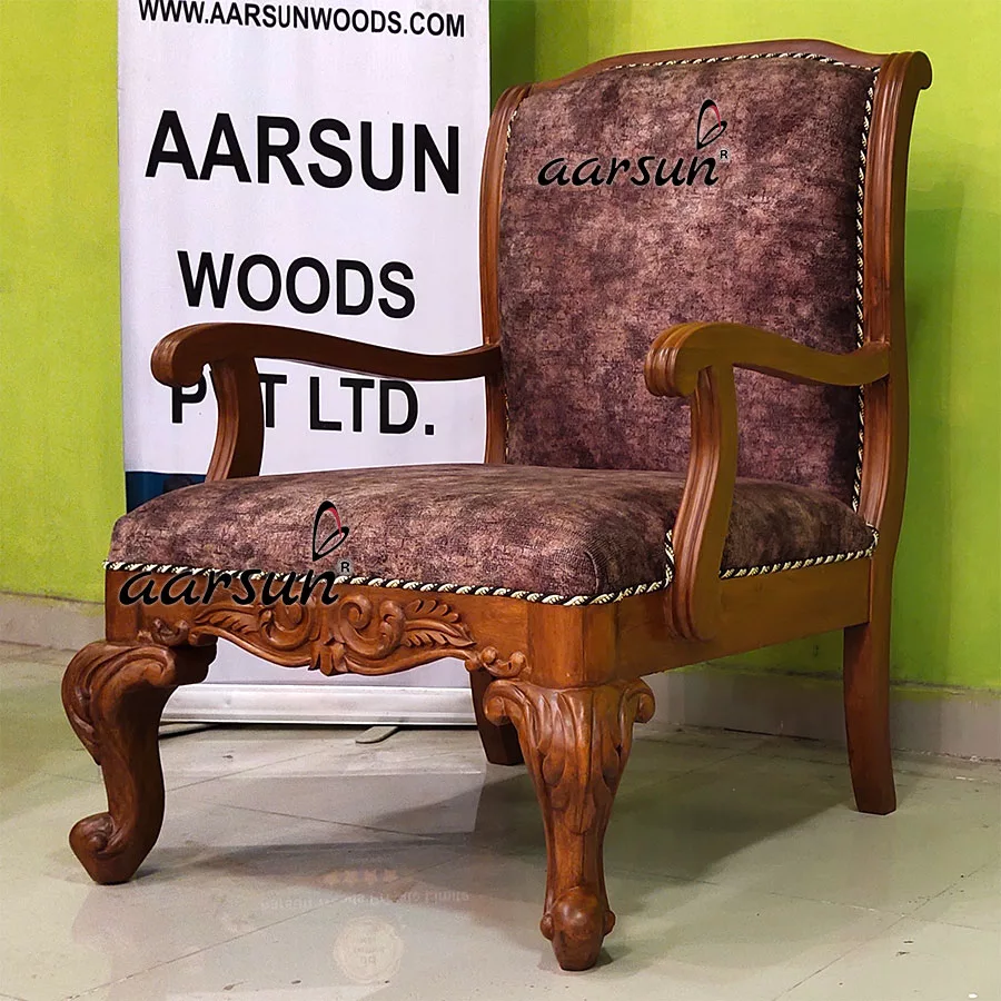 Wooden Stylish Bedroom Chair view 4
